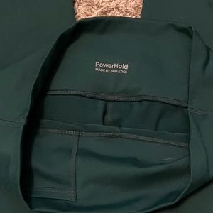 Fabletics high-waisted 7/8 leggings dark green